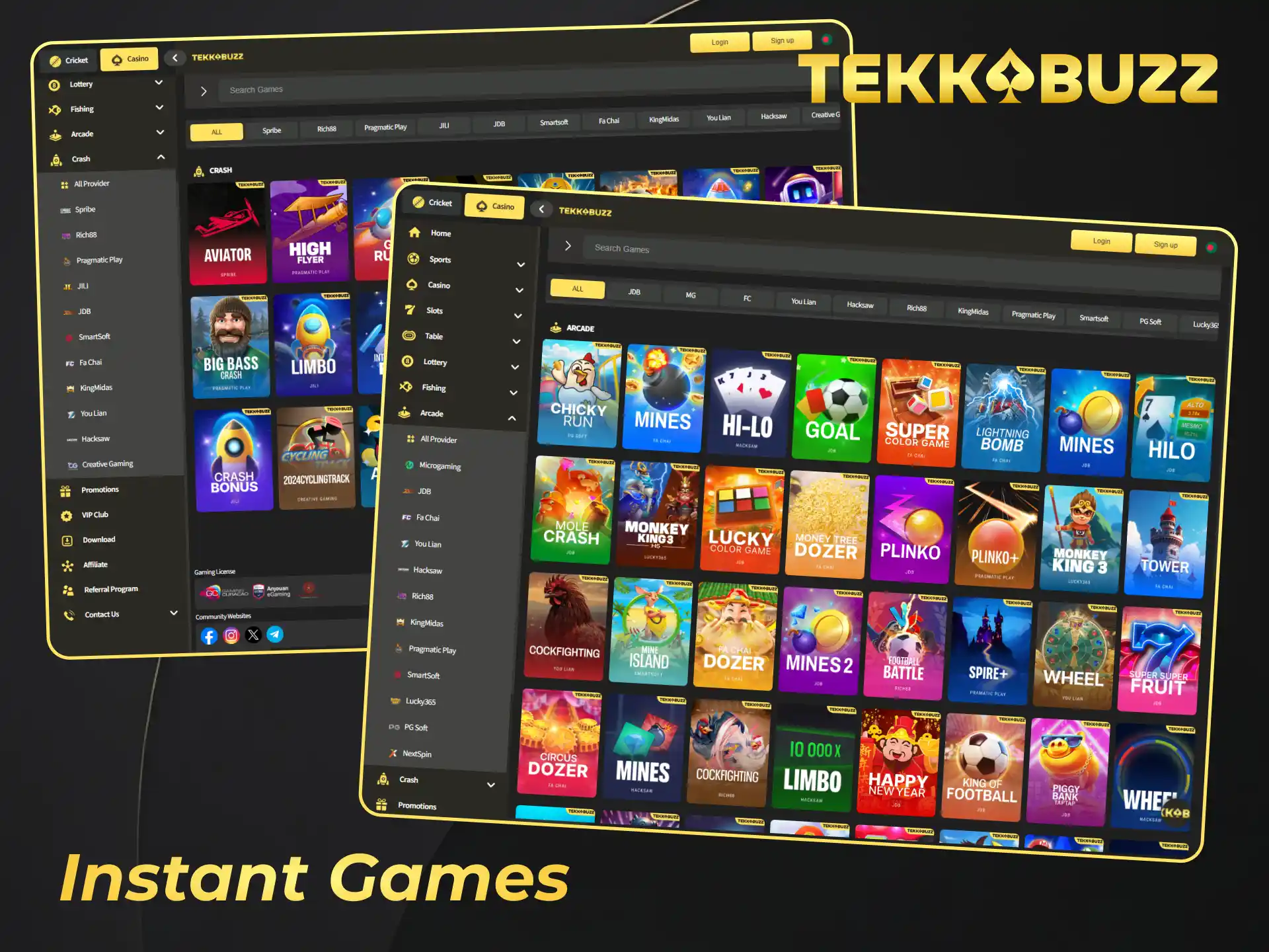 Play Instant Games for quick wins at TekkaBuzz.