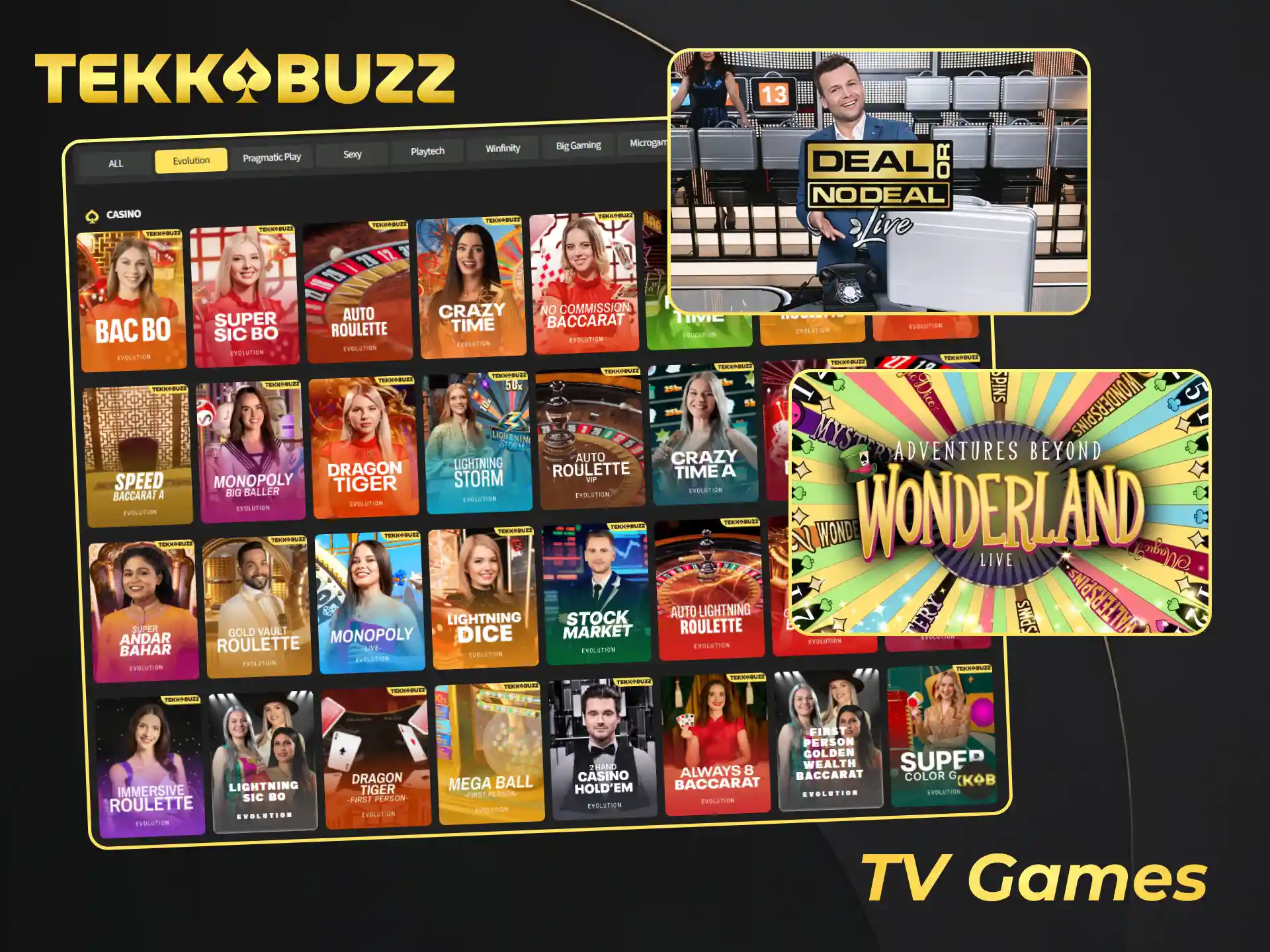 Watch and bet on live TV Games for immersive fun at TekkaBuzz.