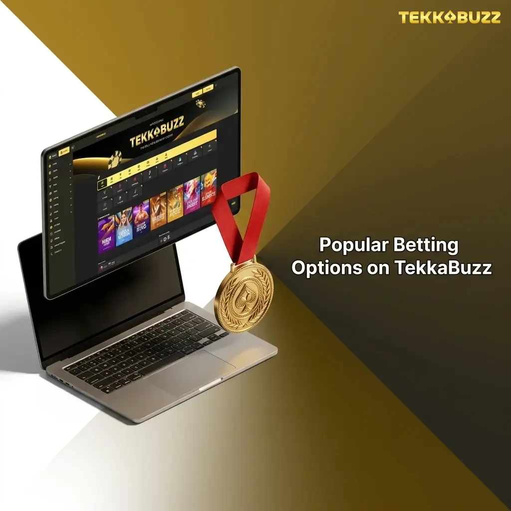 TekkaBuzz betting options including live betting, pre-game lines, and multi live wagers across cricket, football, and basketball