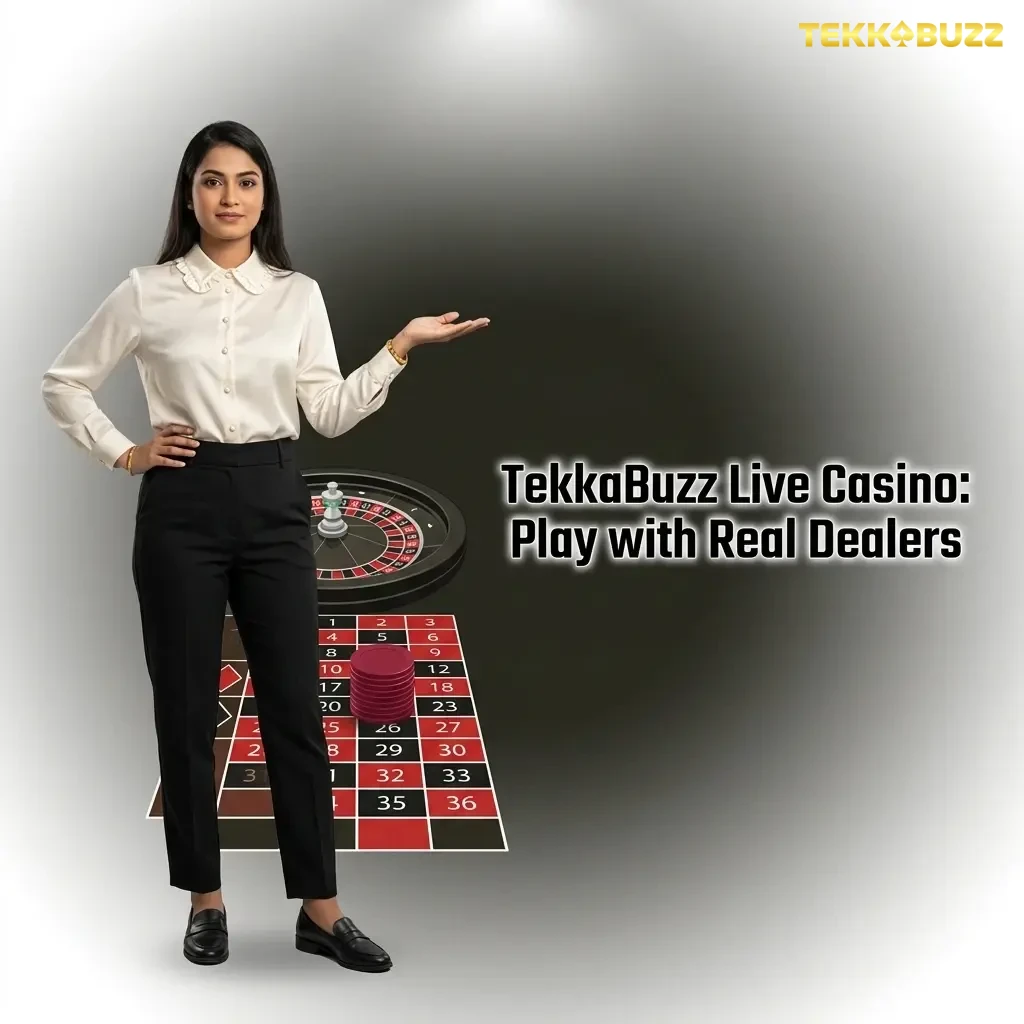 TekkaBuzz Live Casino real dealers streaming HD table games including Roulette, Blackjack, Baccarat, Andar Bahar and Teen Patti