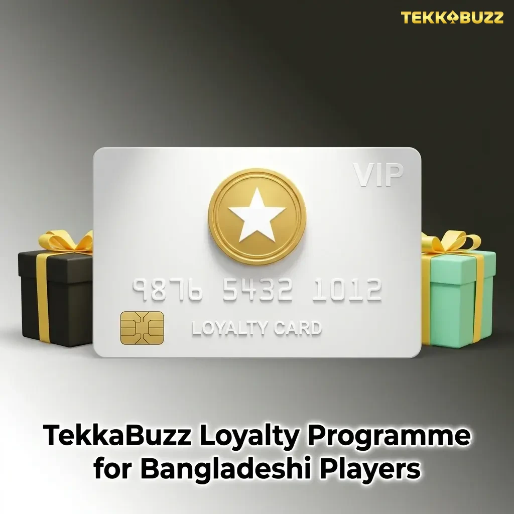 TekkaBuzz loyalty programme tiers for Bangladeshi players showing Bronze to VIP rewards and points system