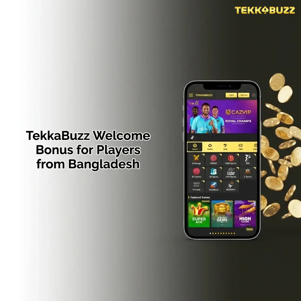 TekkaBuzz welcome bonus Bangladesh: 100% match up to 10,000 BDT plus 100 free spins on min 500 BDT deposit